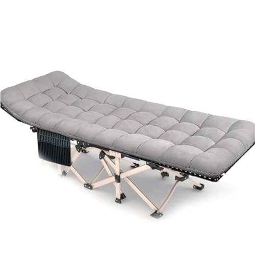 GXXINGIN Portable Folding Bed，Adult folding bed,Folding Camping Cot with Mattress for Adults,Sleeping Bed Cots,Portable Sleeping Cot Bed with Carry Bag for Tent, Office, Camping, Outdoor,Pearl Cotton