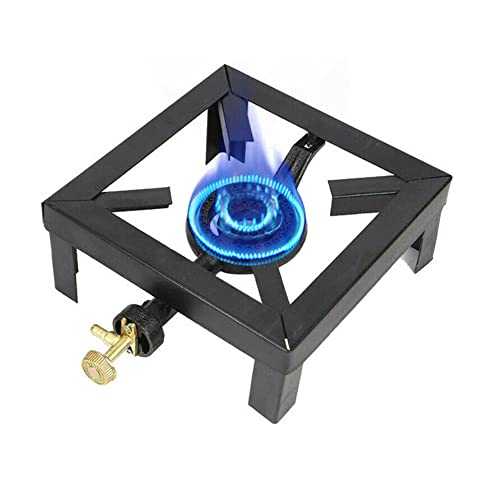 Camping Stove Sigle Burner Propane Gas Boiling Ring LPG Butane Country Stove Barbecue BBQ Grill Cooker Outdoor for Restaurant Catering, Patio Camp BBQ, Home Brewing, Turkey Fry, Maple Syrup Prep