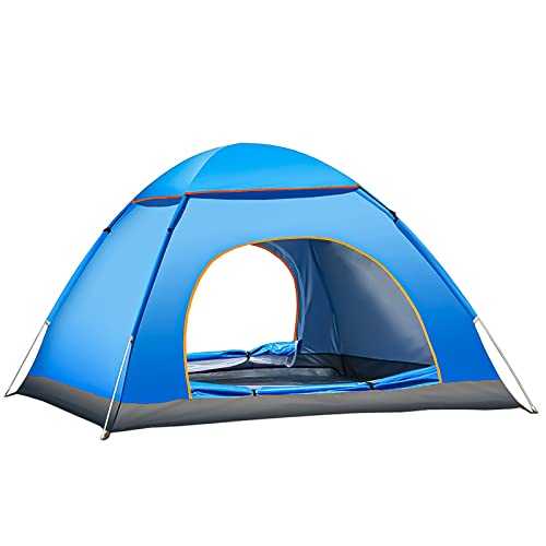 Camping Automatic Pop-up Tent 3-4 Person Lightweight Tent,Large Tent,Hiking Tent,Camping Tent,Waterproof Windproof, UV Protection, for Beach, Traveling