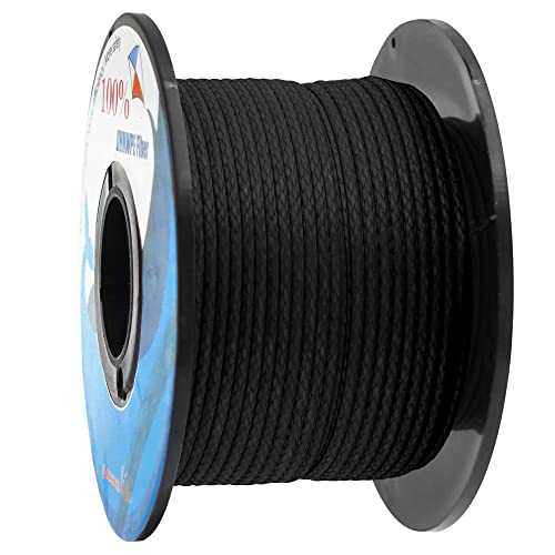 emma kites 100% UHMWPE Braided Cord 100Ft High Strength Low Stretch Utility Cord Guy Ropes 0.5mm ~ 4.8mm for Tent Guyline Tarp Hammock Ridgeline Fishing Line 100Lb ~ 5500Lb with 4 Colours