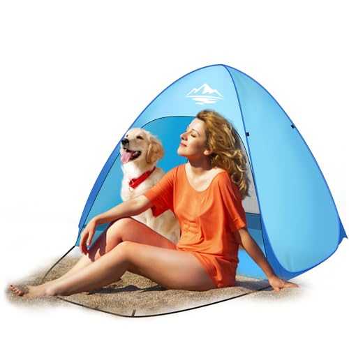 Beach Tent Automatic Instant Pop up Tent, 1 Person Windproof UV Protection Lightweight Baby Tents, Portable Waterproof Shade Tents, Suitable for Picnic Camping (Single)