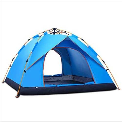 Camping Tent Waterproof Windproof Two Doors Lightweight Backpacking Tent 3-4 Man Easy Setup Automatic Outdoor Dome Tent,for Family Hunting Hiking Mountaineering Travel 2,3-4 People