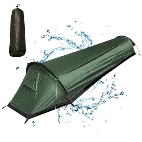 KDAMGOQE One Man Tent, Ultralight & Waterproof 1 Man Tent, 1 Person Tent with Fine Mesh, Backpacking Tent with Carry Bag for Hiking Camping Fishing Travel 1 Man Tent