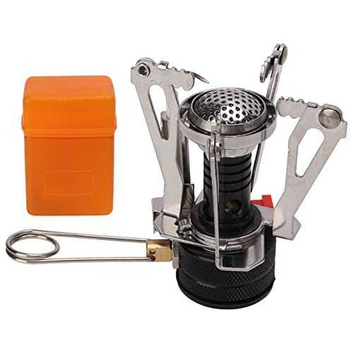Camping MIni Stove, Single Burner with Carry bag, Foldable Portable Outdoor Cooking Stove, Lightweight Camping Gas Burner, Outdoor Cookers for Camping Hiking Backpack