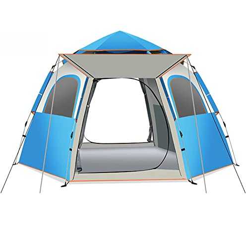 Instant Pop Up Large Tent for 3-8 People, Family Cabin Tent with 2 Doors and 2 Windows with Mesh, Waterproof Large Tent for Outdoor, Picnic, Camping, Family and Friends Gathering