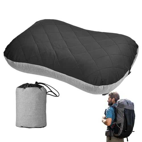 Camping Pillow - Lightweight Inflatable Travel Pillow | Ergonomic Neck And Lumbar Support For Backpacking, Hiking, And Camping Supplies