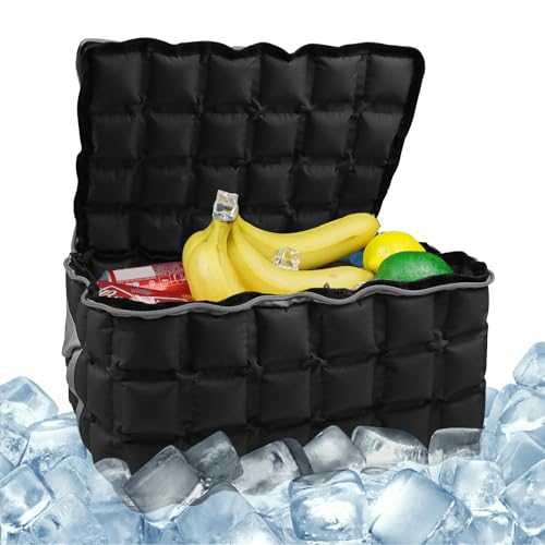 Reusable Insulated Soft Cooler Bag, 20L Capacity, 24 Hours Cold, BPA-Free, Non-Toxic, Cactus Print, Black