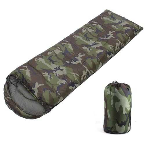 Sleeping Bag - Hooded Sleeping Bag, Cotton Hiking Sleeping Bag | Multipurpose Foldable Travel Sleep Sack Sleeping Bag, Cozy Flexible Sleeping Bag, Camouflage Sleeping Bag for Adults, Boys and Girls