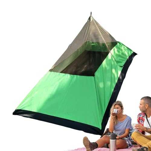 Rodless Shelter - Compact Hiking Tent, Minimal Camping | Lightweight Triangular Outdoor Sleeping, Portable Waterproof Camping System With Breathable Cover For Festivals Trekking useable