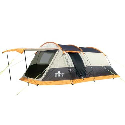 OLPRO Outdoor Leisure Products Knightwick 3.7m x 2.2m 3 Berth Tunnel Tent Orange & Black