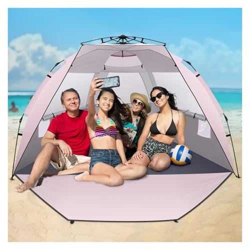 Beach Tent Sun Shelter Pop up Canopy for 4/5/6 Person with Protection, Easy Setup Portable Shade Sun(Blue)