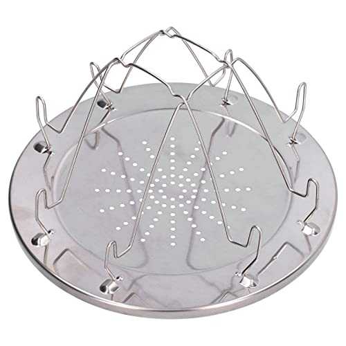 Stainless Steel Folding Camp Stove Toaster, Easy to Clean Portable Multi Purpose Camping Toaster Rack Holder for Party for Outdoor Picnic for BBQ