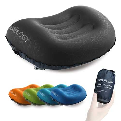 Ultralight Inflating Travel, Camping Pillows Compressible Compact, Inflatable, Comfortable, Ergonomic Pillow For Neck & Lumbar Support And A Good Night Sleep While Camp, Backpacking