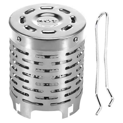 Mini Camping Heater, Stove Heating Cover, Tent Heater, Camping Gas Stove Heater with Handle, Camping Stove Heater for Outdoor Heating Backpacking Hiking Fishing, 4.7x4.7x5.5 Inch