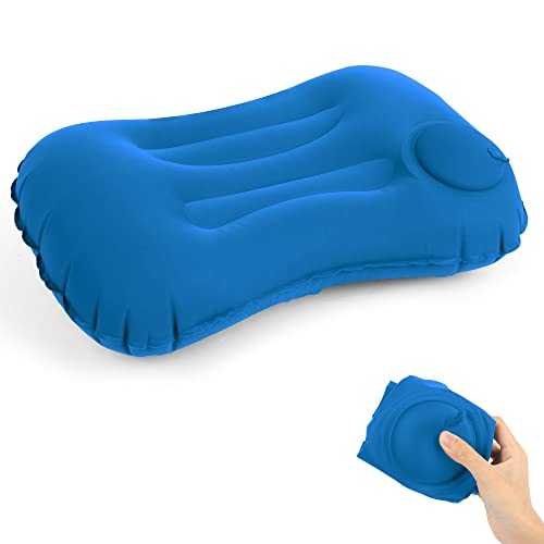 Kaket Inflatable Camping Pillow, Ultralight Inflating Pillow, Camping &Beach Travel Pillow, Ultra-light Camping Pillow for Adults & Kids (Blue)