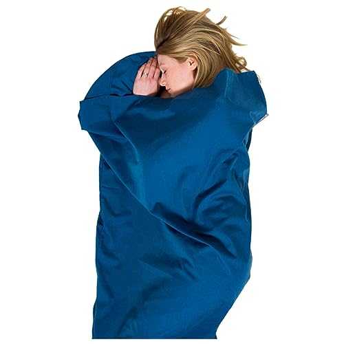 Lifeventure Polycotton Sleeping Bag Liner Lightweight Travel and Camping Sheet to Use Alone or to Add Warmth to Sleeping Bag