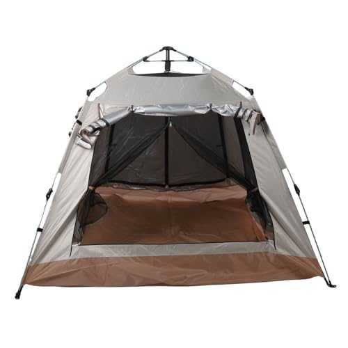 Aramox Pop Up Camping Tent, Setup Large Family Cabin Tents, 8-10 Person, 2 Rooms, 3 Doors & Windows with Mesh for Outdoor, Picnic