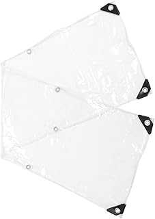 Toyvian Clear PVC Tarp Heavy Duty Greenhouse Camping Tent Cover Durable Tear Resistant Use for Outdoor Activities