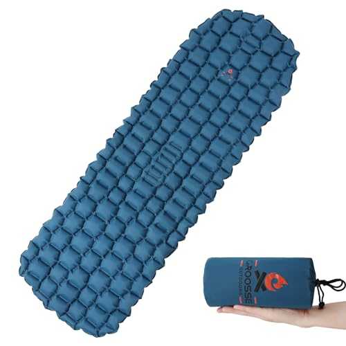 Croosseoutdoors Sleeping Pad for Camping - Inflatable 2 Inch Sleeping Mat for Backpacking, Ultralight Camping Pad for Tents, Compact Camping Air Mattress for Hiking, Car Travel, and Sports