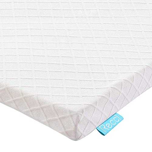 RECCI Memory Foam Mattress Topper Small Double - Pressure Relief for Back Pain with Removable & Washable Bamboo Viscose Zipped Cover, CertiPUR-EU (Small Double Size - 120x190x5cm)