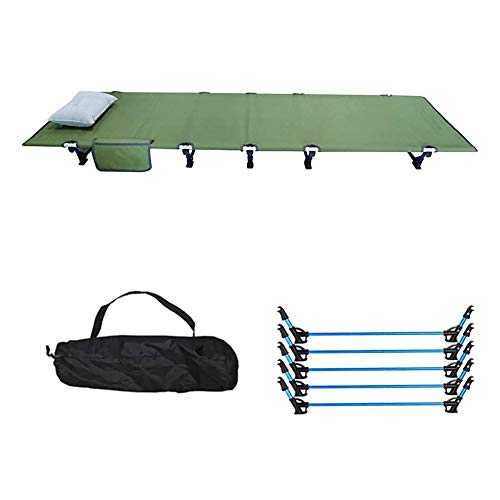 Portable Camping Cot Bed 7075 Aviation Aluminum Alloy Tube 600D Oxford Cloth Light Weight Breathability for Fishing Climbing Hiking