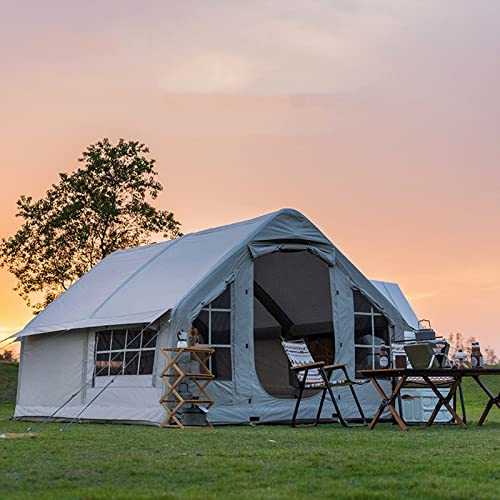 BXYWMDGB Inflatable Glamping Tent Large Space Outdoor Tent,Waterproof Breathable 600D Oxford Cloth Inflatable Tent