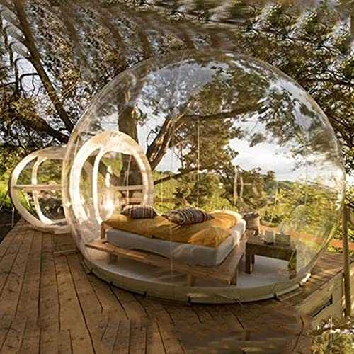 Outdoor Inflatable Bubble House Dome Tent, Transparent Bubble House Dome Luxury Gazebo Camping Tent, 3-5 Persons Tent Rainproof Indoor Outdoor Camping Star Tent