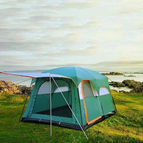 GYDUHYE Tent Family 5 to 8 Persons Sunscreen,Two Bedrooms and One Living Room Pop Up Festival Tent Practical Advanced Tent With Porch for Camping Hiking Picnic Garden