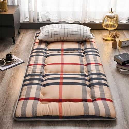 Japanese Floor Mattress, Japanese Futon Foldable Mattress, Roll Up Mattress Tatami Mat, Breathable Floor Lounger Guest Bed for Camping Couch, Twin Full Queen ( Color : B , Size : Full(120x200cm) )