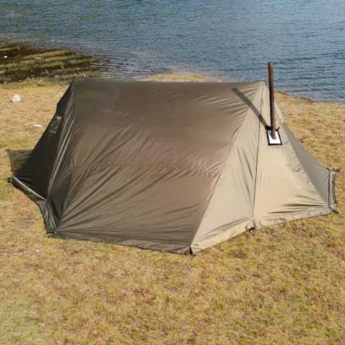 Large 4 Man Tent for Camping Family Hot Tent with Stove Hole Waterproof 3000mm+ Four Seasons Blackout Tents Outdoor Shelter