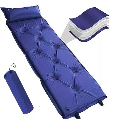 SK-GOODS Self-Inflating Camping Sleeping Mat with Air Pillow, Inflatable Mattress for Hiking Ultralight