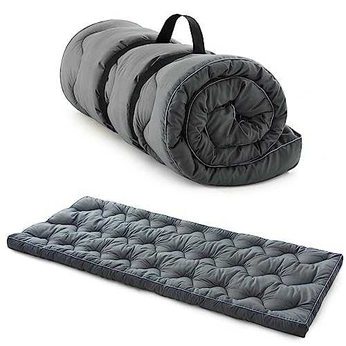 Jamdok Improved Thickness Camping Sleeping Mat for Camping Bed (190 x 75 cm), Quilted Sleeping Mattress For Adults, Portable Floor Pad