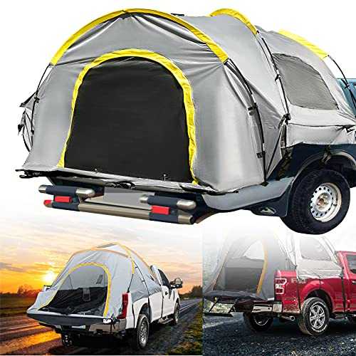 HNCXHX Truck Bed Tent Rooftop Tent,Bed Tent Waterproof Truck Tent with Removable Awning, Rainfly ＆ Storage Bag Included,M175cm