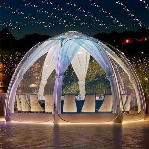 WaaYb Transparent Tent Garden Dome Bubble Tent, 5-7 Waterproof Clear Dome Outdoor Camping Tent, Igloo Dome Pop Up Gazebo for Family Camping, Backyard Party, Music Festival, Stargazing