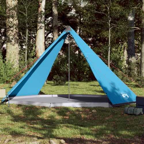 XGWKCNV Outdoor Recreation Family Tent Tipi 8-Person Blue Waterproof Camping & Hiking