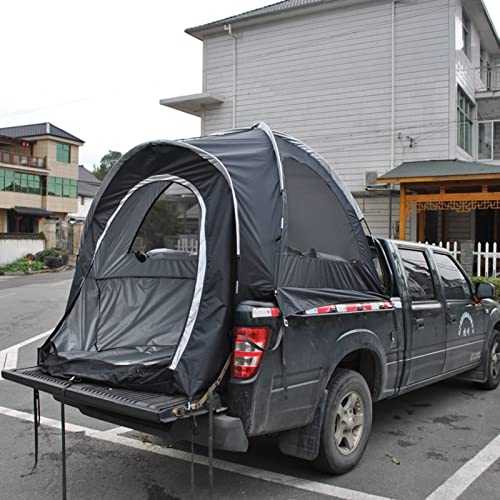 Truck Bed Tent with Rainfly ＆ Storage Bag, 3-4 Person Waterproof PU4000mm & Windproof Pickup Truck Tent - Portable Double Layer Tent for Camping & Hiking