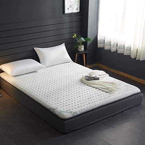 mattress Foldable roll-up emulsion mattress tatami mattress for camping for adults color: white (color: white size: 180 x 200 cm)