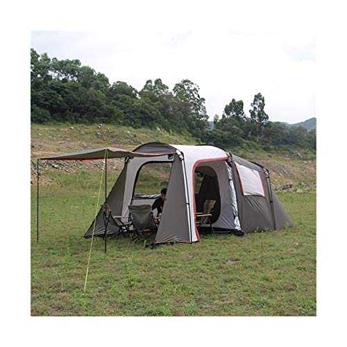 Camping Tent Camping Tent 8 Person Family Tents,Big,Easy Up, Large Mesh Door, Double Layer,Waterproof, Weather Resistant Lightweight Easy Set Up (Color : Brown)