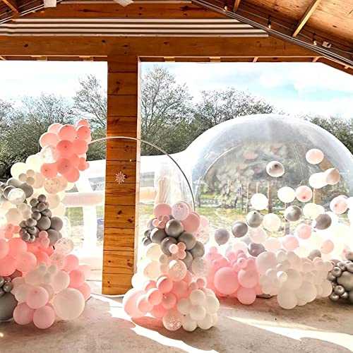 Outdoor Transparent Dome Camping Cabin Bubble Tent with 750W Blower, Inflatable Bubble Camping Tent Starry Sky Dome Camping Cabin for Outdoor DIY,5M
