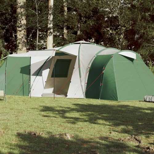 Rantry Camping Tent 12 Persons Green 840x720x200 cm 185T Taffeta, Camping Tent, Waterproof Backpacking Tents, Easy Setup Lightweight for Hiking Backyard Outdoor Garden Family Tent