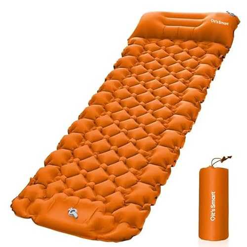 it's Smart Self Inflating Sleeping Mat - Camping Essential, Hiking, Festival Essential, Picnics, Beach & the Garden 190cm x 60xcm x 6cm Ultralight Waterproof Mat with Built-in Foot Pump and Pillow