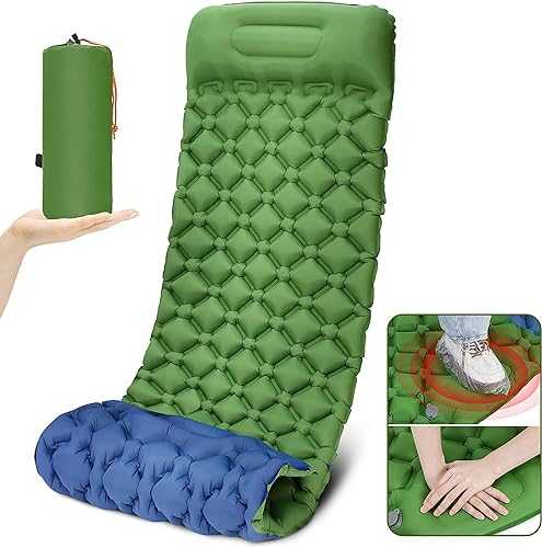 WONSEFOO Camping Mat Ultralight Self Inflatable Mat Waterproof Sleeping Camping Mattress with Pillow Moisture Resistant Sleeping Pad for Inline Camping | Travel | Hiking | Outdoor(Portable Shoe Cover)
