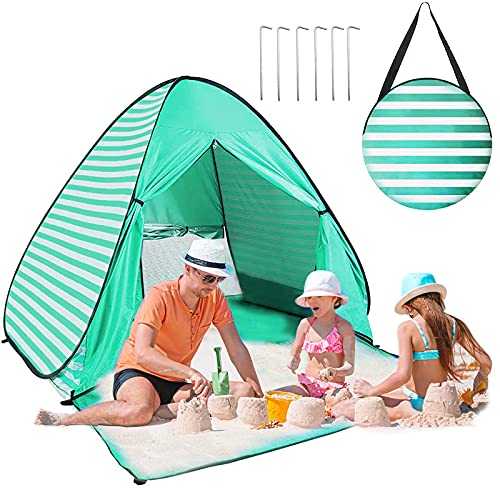 Pop Up Beach Tent Shelters & Gazebos for Kids 2-3 Person Automatic Instant Beach Tent Windbreaker Camping Outdoor Baby Tent Fishing Sun Shelters for Family, Fishing, Picnic, Garden