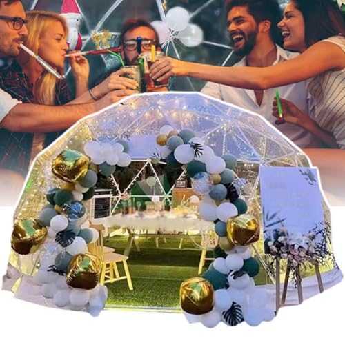 aromaoveite Bubble Tent Dome 10/12ft, Outdoor Geodesic Dome Tent For 4-8 Person, Starry Sky Sphere Garden Igloo, Waterproof Clear Dome Tent Suitable For Camping, Party,3.6m