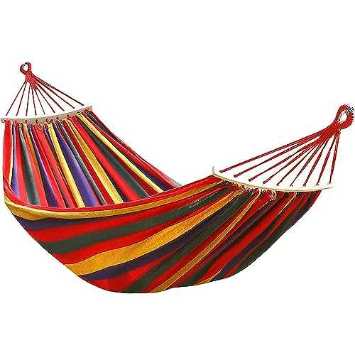 Portable Camping Hammock, Lightweight Double Hammock With 2 Tree Straps, Outdoor And Indoor Hammock For Backyard, Porch, Backpacking, Camping, Travel