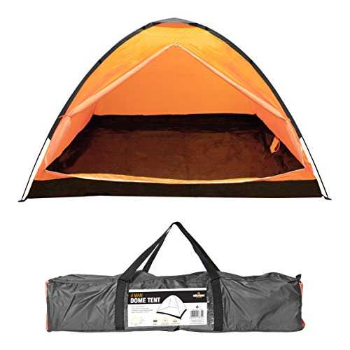 Milestone Camping Lightweight Unisex Outdoor Dome Tent available in Orange - 4 Persons