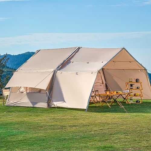 Inflatable Night Club Camping Tent for 4-6 Person, Easy Setup Waterproof Outdoor Oxford Tents,Self-Supporting Structure Inflatable House Tent, Cabin Tent with Mesh Windows & Doors