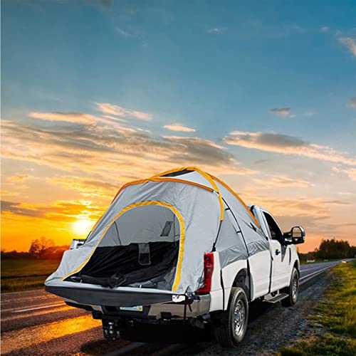 PRUJOY Truck Tent Outdoor Rear Tent Camping Tent Portable Auto Canopy Camper Trailer Sun Shade Bed Tent for Camping Easy Carry Bag Included (170cm)