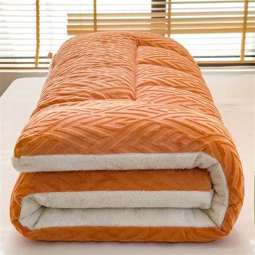 CFDZCP Roll Up Floor Futon Mattress Soft Breathable Foldable Tatami Mattress Portable Sleeping Bed Pad Soft & Pain Relief For Home Camping Couch Bedding(Yellow,100 * 200cm)