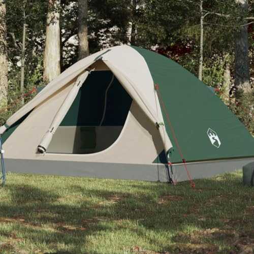 WXPXYBF Camping Tent 3 Persons Green 240x217x120 cm 190T Taffeta, Camping Tent, Waterproof Backpacking Tents, Easy Setup Lightweight for Hiking Backyard Outdoor Garden Family Tent